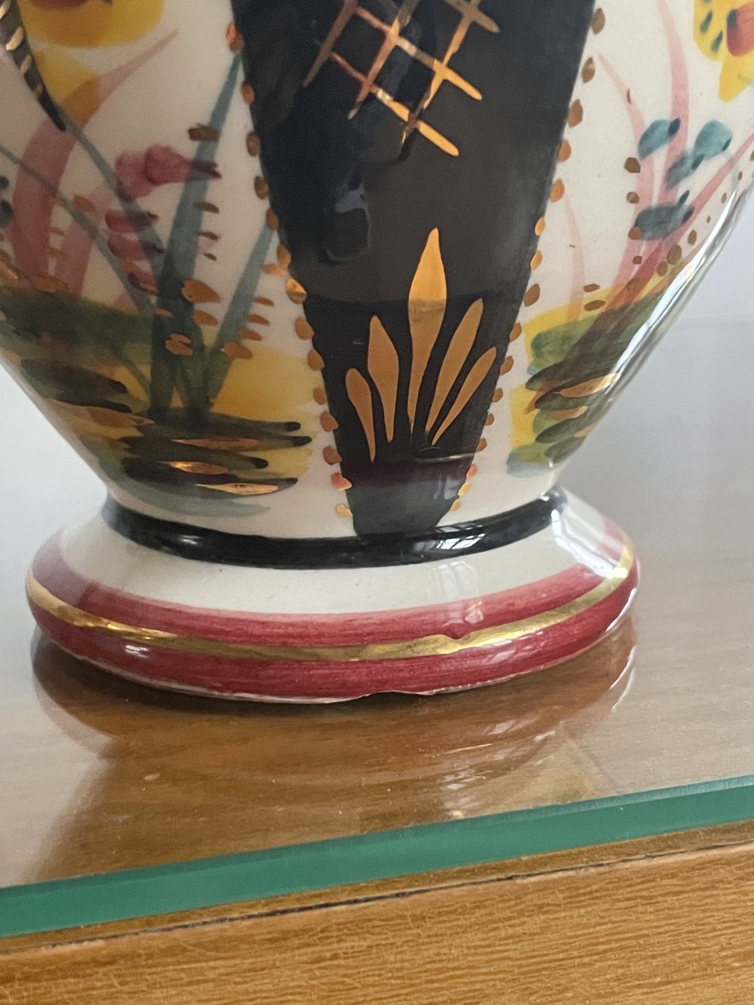 Pair of Saint Ghislain vases made in Belgium