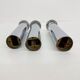 Set of 3 minimalist chrome tube ceiling / wall lamps, 1970s