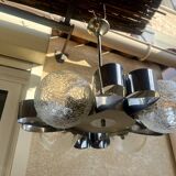 Chrome chandelier Space age 70s