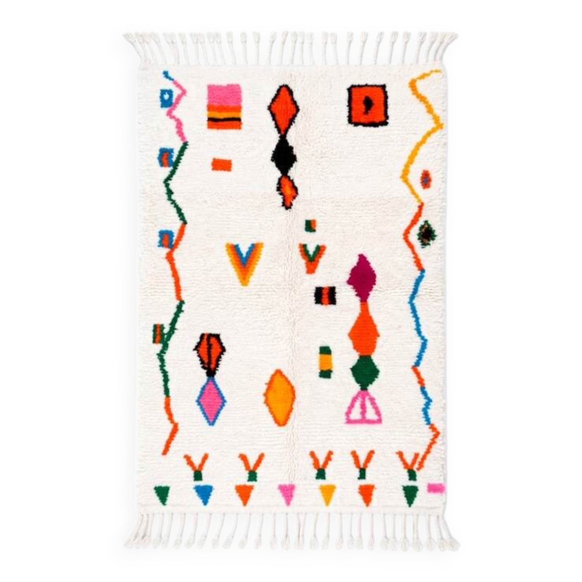 Magnificent & Authentic Azilal Berber rug in wool – Unique piece