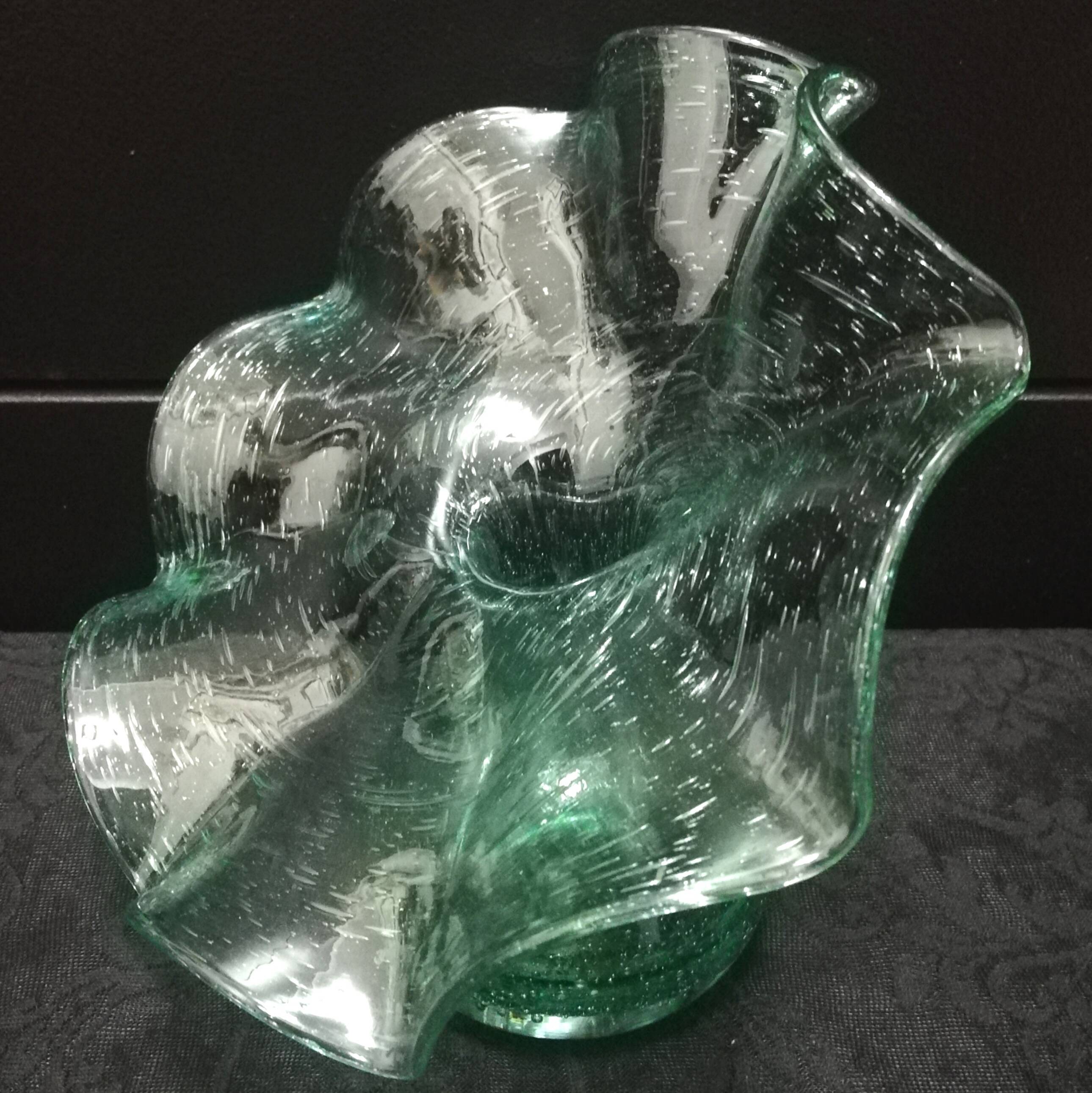 Bubble glass vase