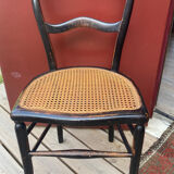 4 Napoleon III blackened wooden chairs