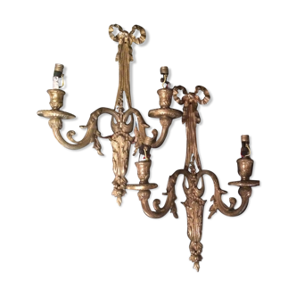 Pair of Louis XVI style wall lighg