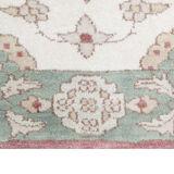 Small handmade pakistani floral wool area rug- ziegler rug- 82x192cm