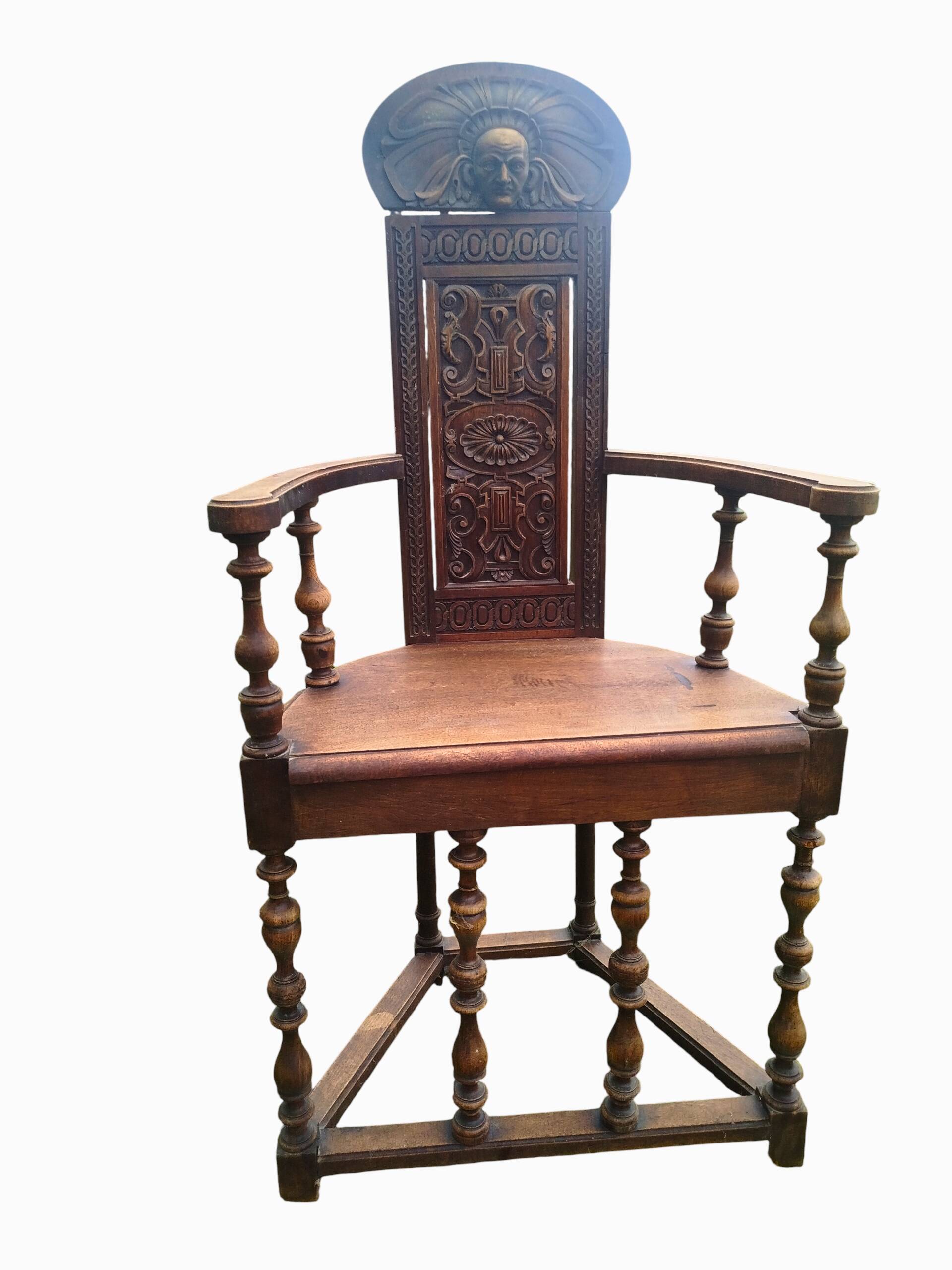 Throne chair in high period style