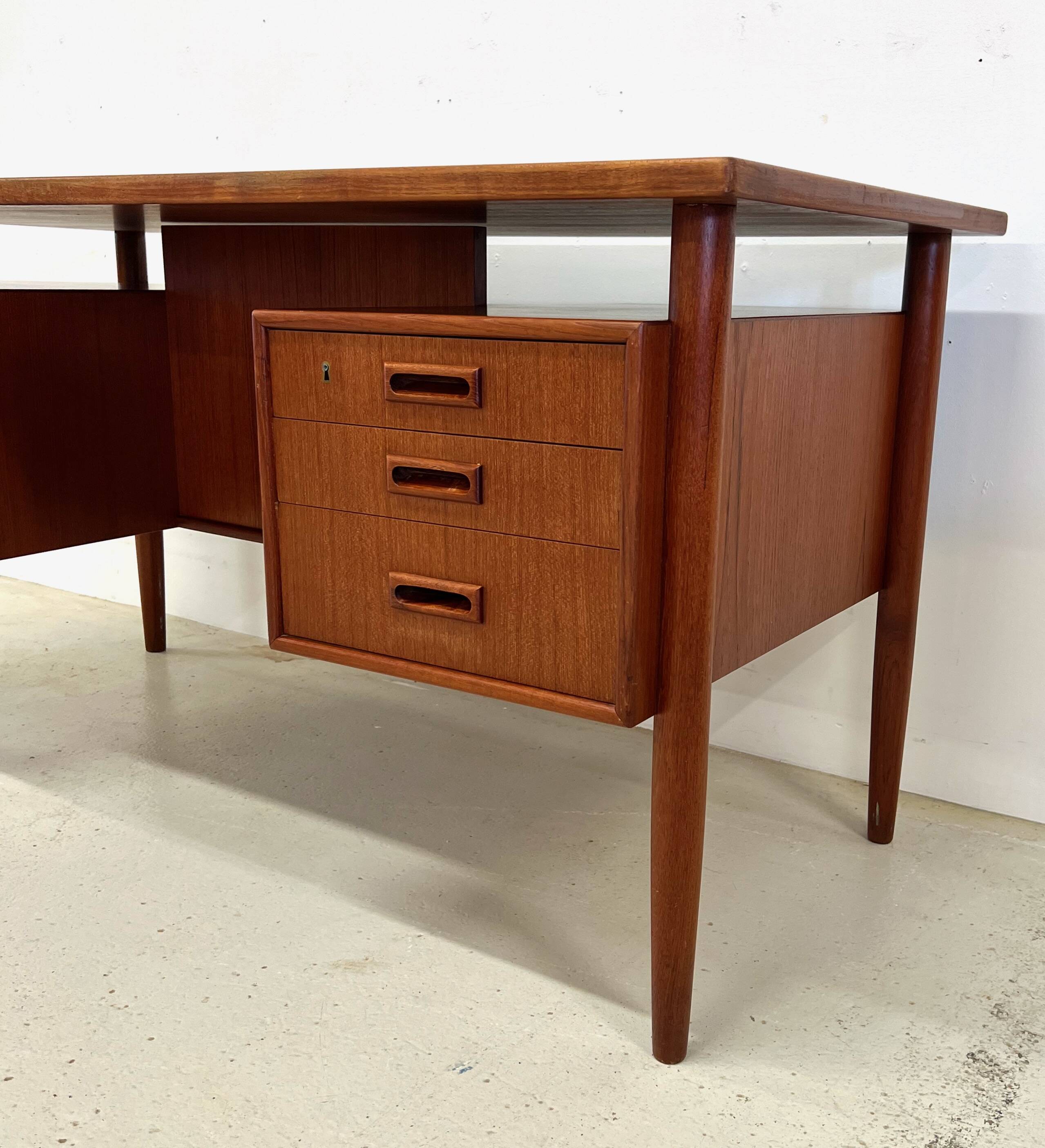 Danish Teak 'Floating-Top' Desk, 1960s.