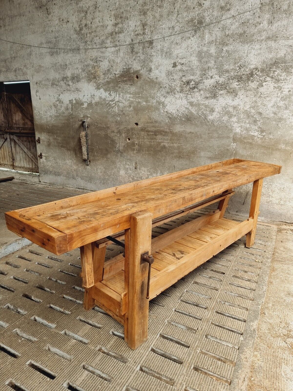 Old workbench XXL side table counter