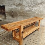 Old workbench XXL side table counter