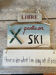 Lot of wooden signs
