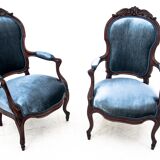 A pair of armchairs, France, around 1900.