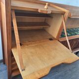 Guillerme et Chambron high sideboard, bar buffet, vintage secretary