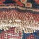 Carpet point knotted velvet wool blue red white 124 cm x 202 cm vintage