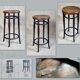 Tabouret bar bistro Thonet en bois courbé