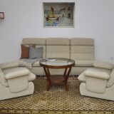Beige boucle modular sofa, 1970