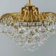Hollywood Regency chandelier with crystal glass shades by Ernst Palme, Germany, 1960s
