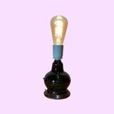 60s Danish Ceramic Desk / Table Lamp Brown Color | Danish Design Ceramic Lighting