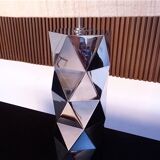 Sculptural Italian chromed metal table lamps, 1960s, Set of 2