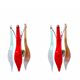 Pair of two-tone Murano wall lights, year 2000