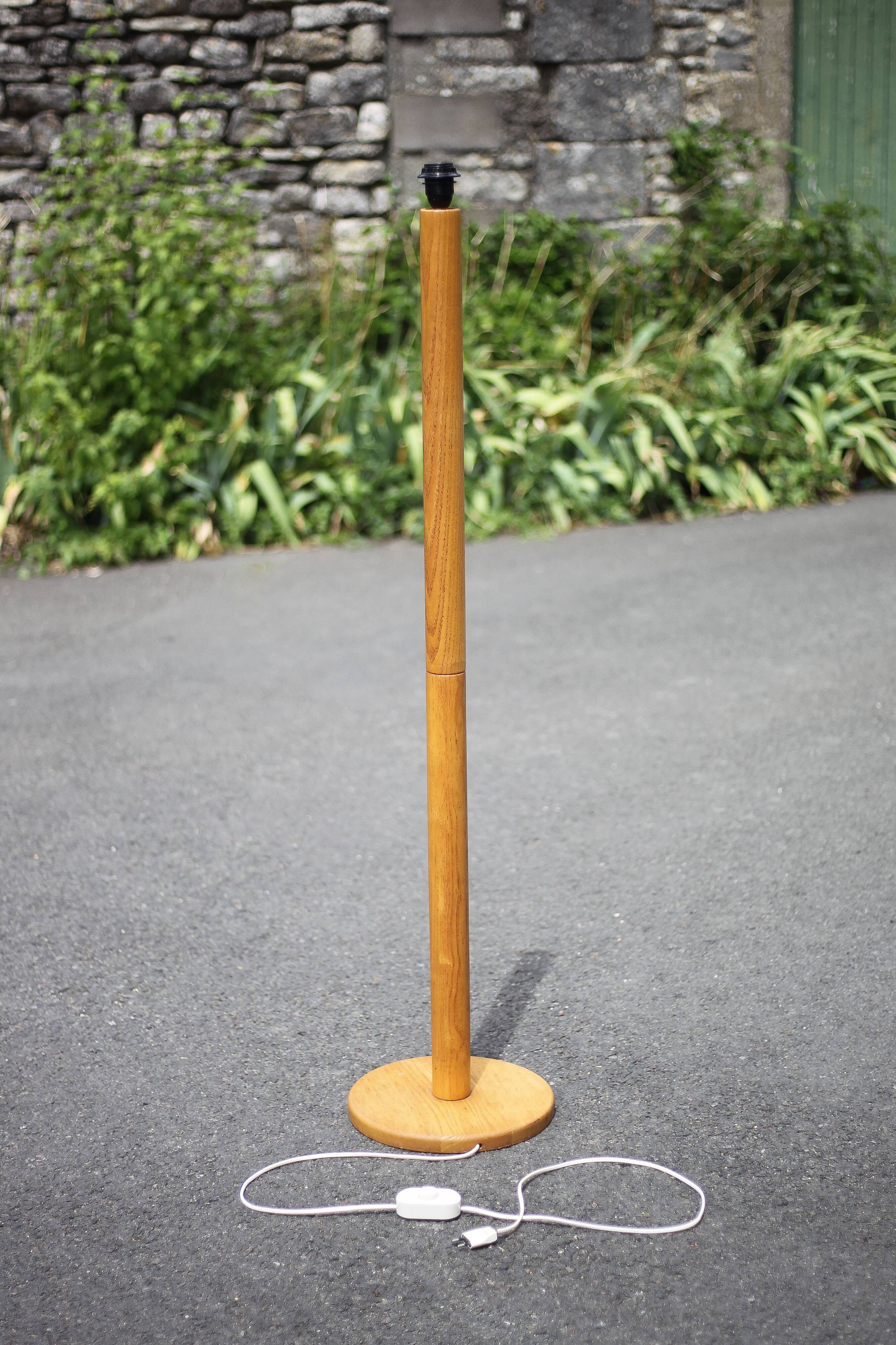 Vintage fir wood floor lamp, floor lamp, wooden lamp