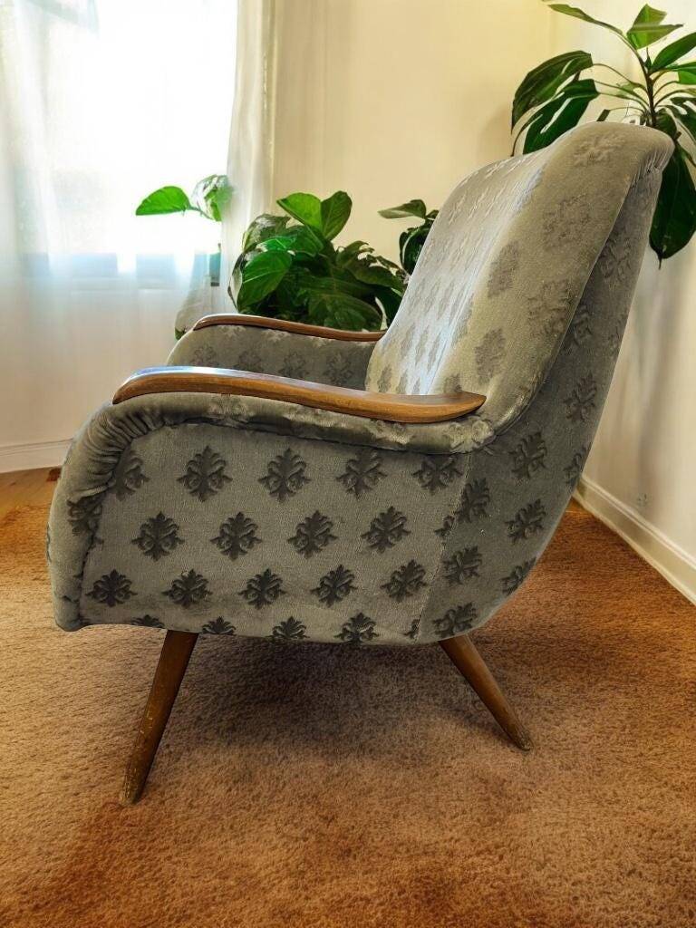 Fauteuil cocktail vintage bleu clair / fauteuil / fauteuil une place