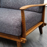 Double sofa bed from the 1950s new upholstery