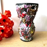 Vintage vase Vallauris volcano lava