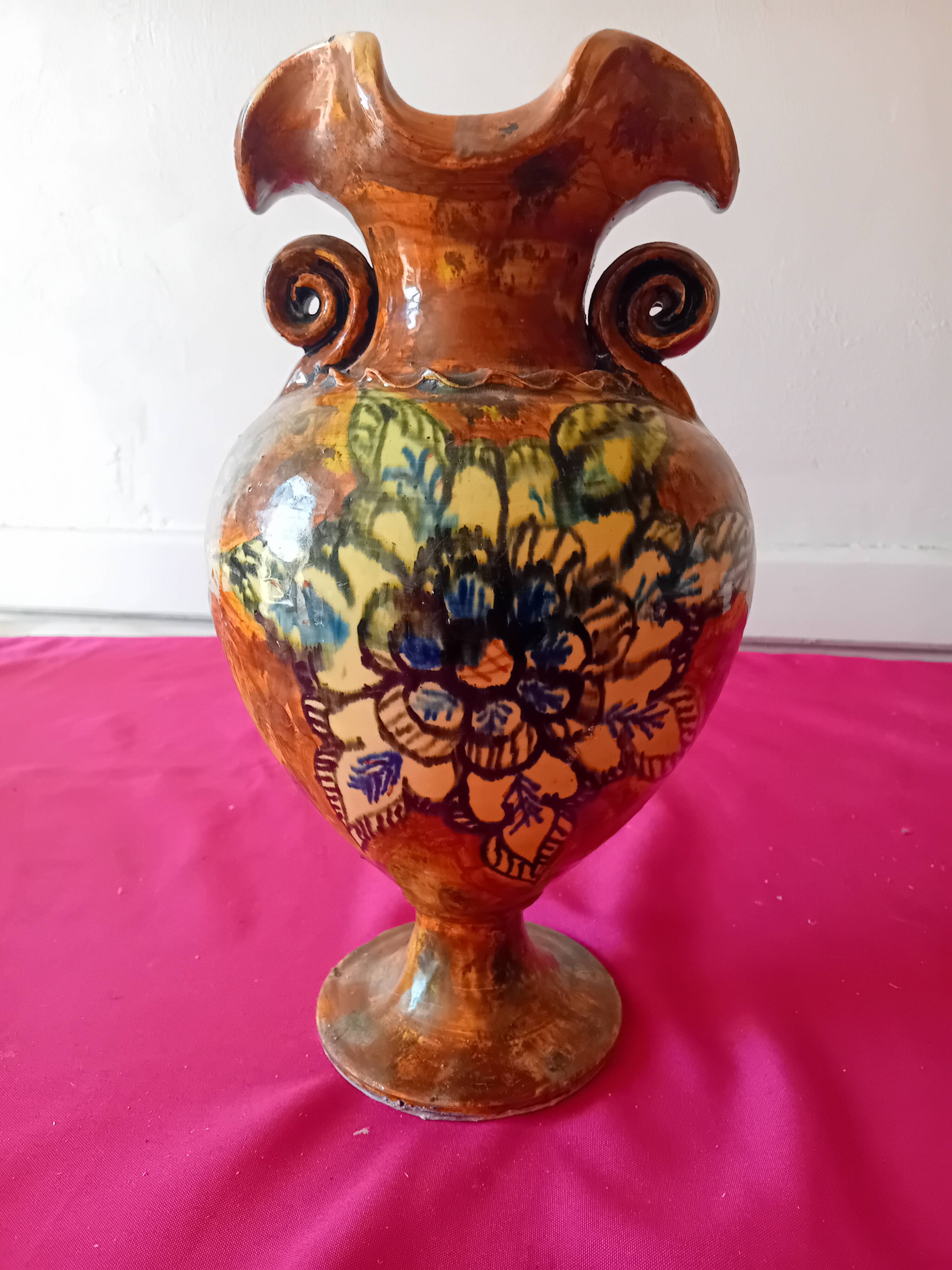 Vintage large stoneware vase
