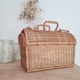 Old rattan trunk
