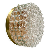 Vintage moulded glass wall or ceiling light globe