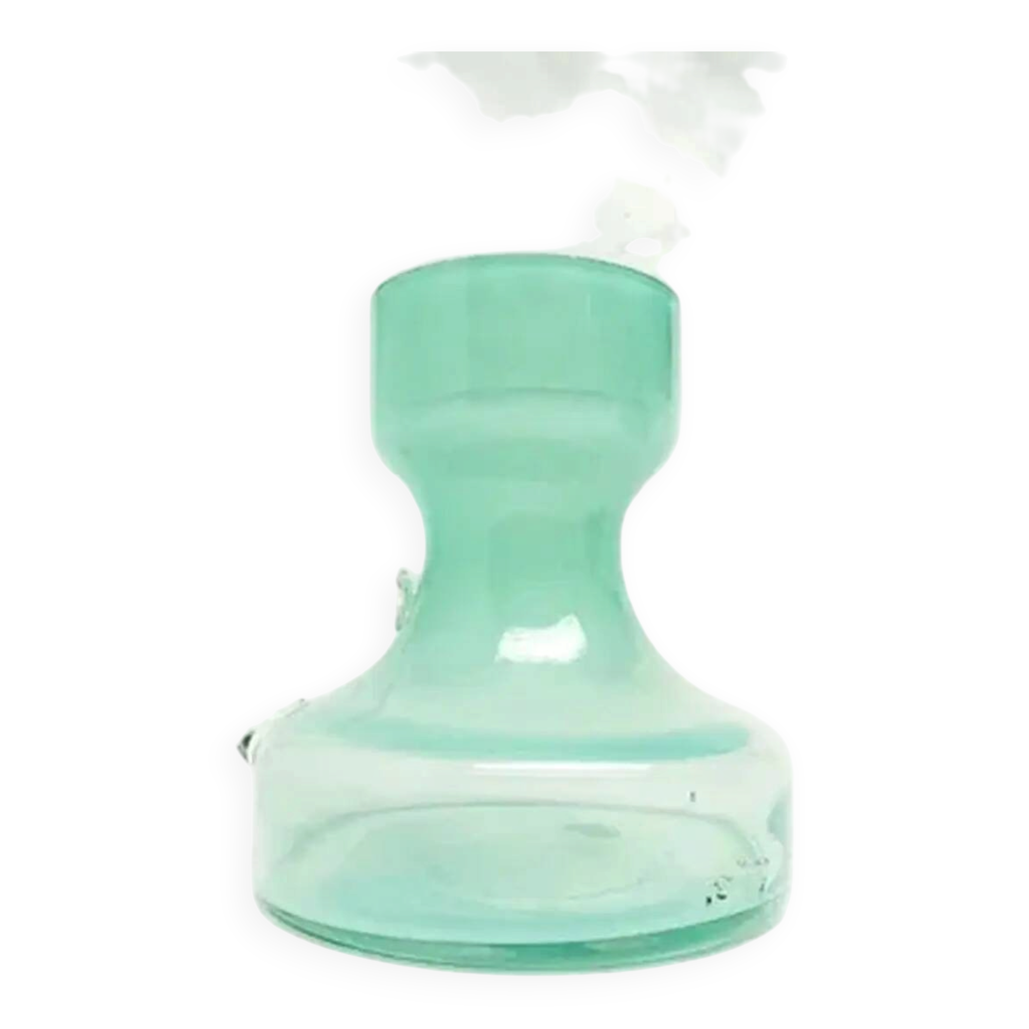 Modernist candle holder, glass, Poland, 1970s