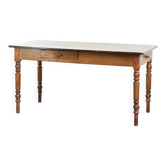 Table à manger en cerisier français antique du 19ème siècle