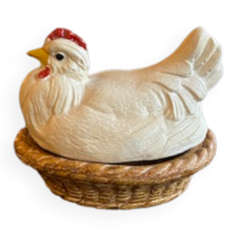 Poule en biscuit vintage campagne chic