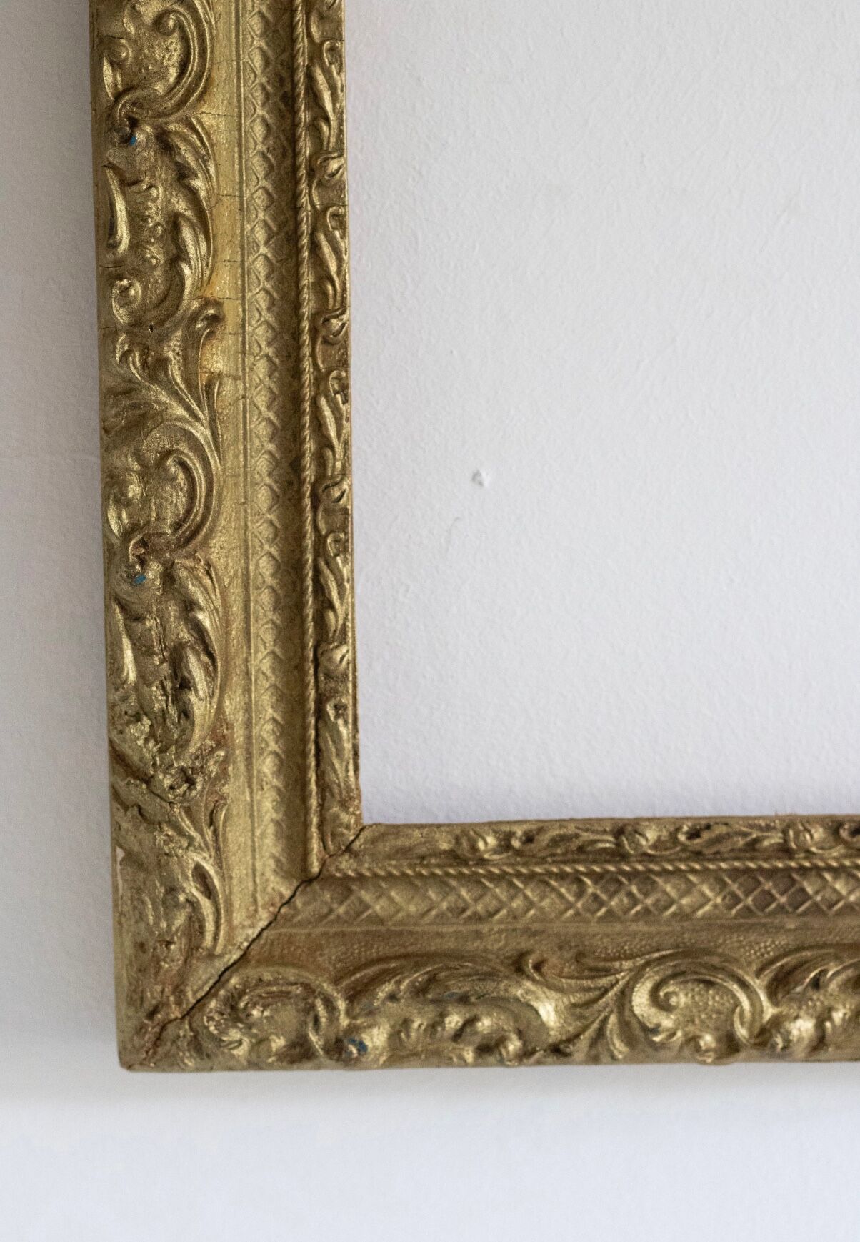 Old gilded wooden frame