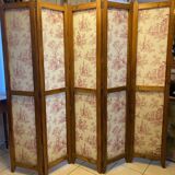 Old large screen 5 sheets toile de Jouy passementerie XXth