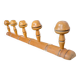 Turned wooden coat rack