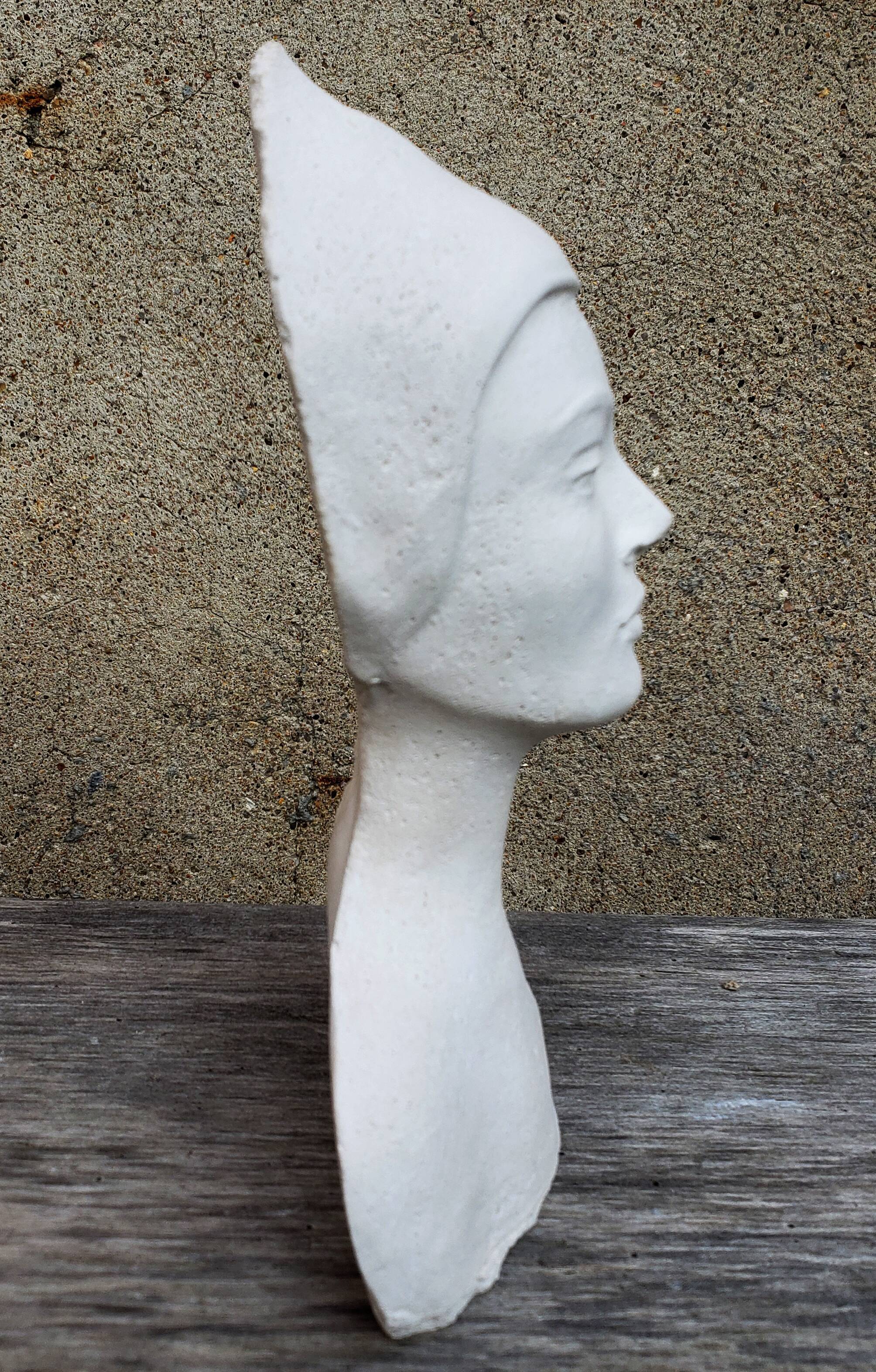 Woman bust in plaster
