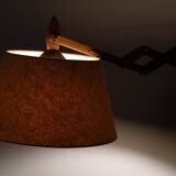 Small teak scissors wall lamp 1960s holland