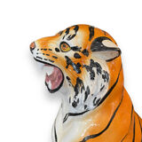 Tiger in glazed italian ceramic