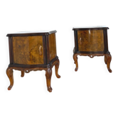 Paire de tables de chevet italiennes, années 1940-1950