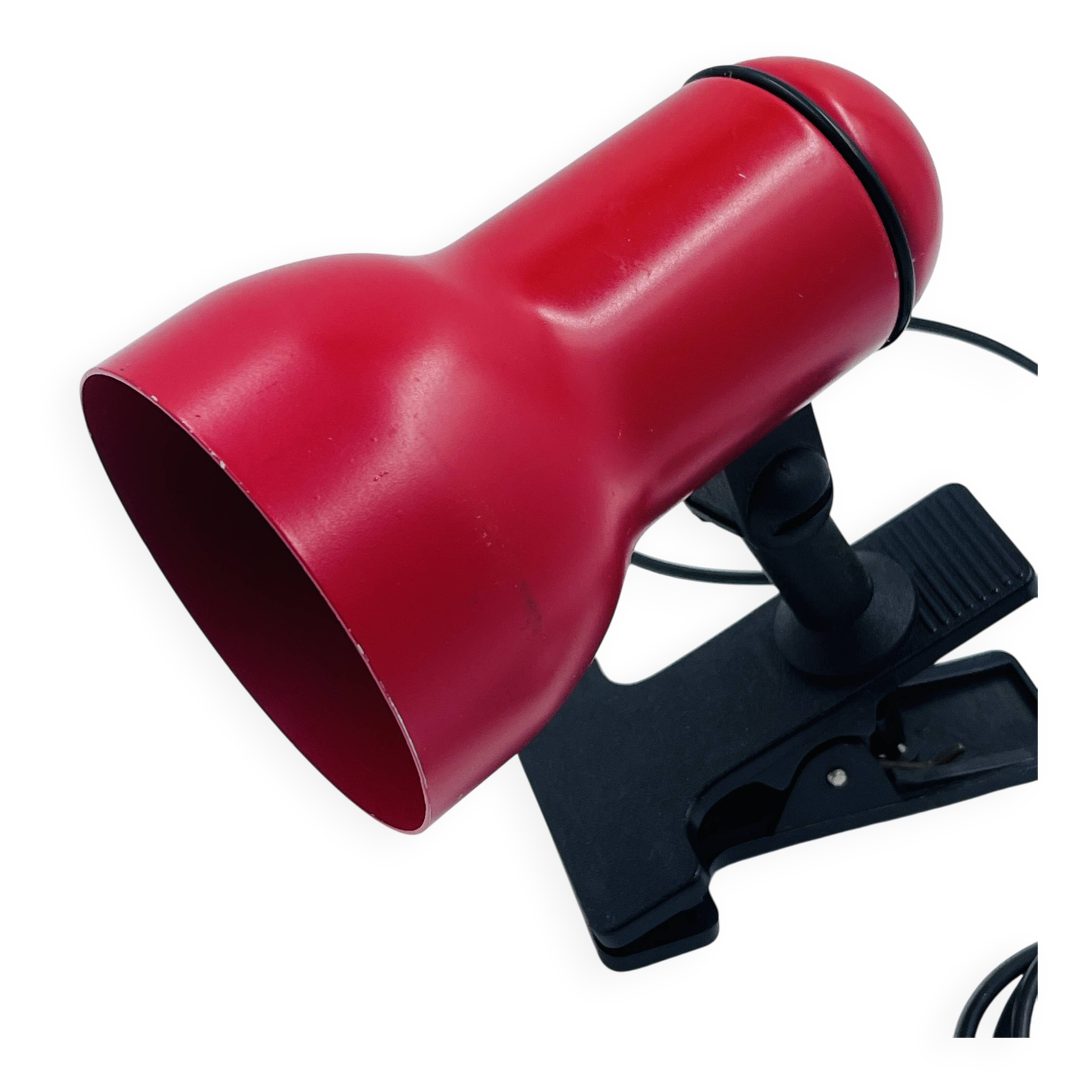 Orientable vintage clip spotlight, European production, 1980s.