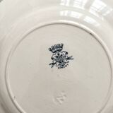 6 flat plates in ironstone "Diderot" Longwy