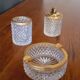 1950s Baccarat crystal and gold-plated metal smoker's kit