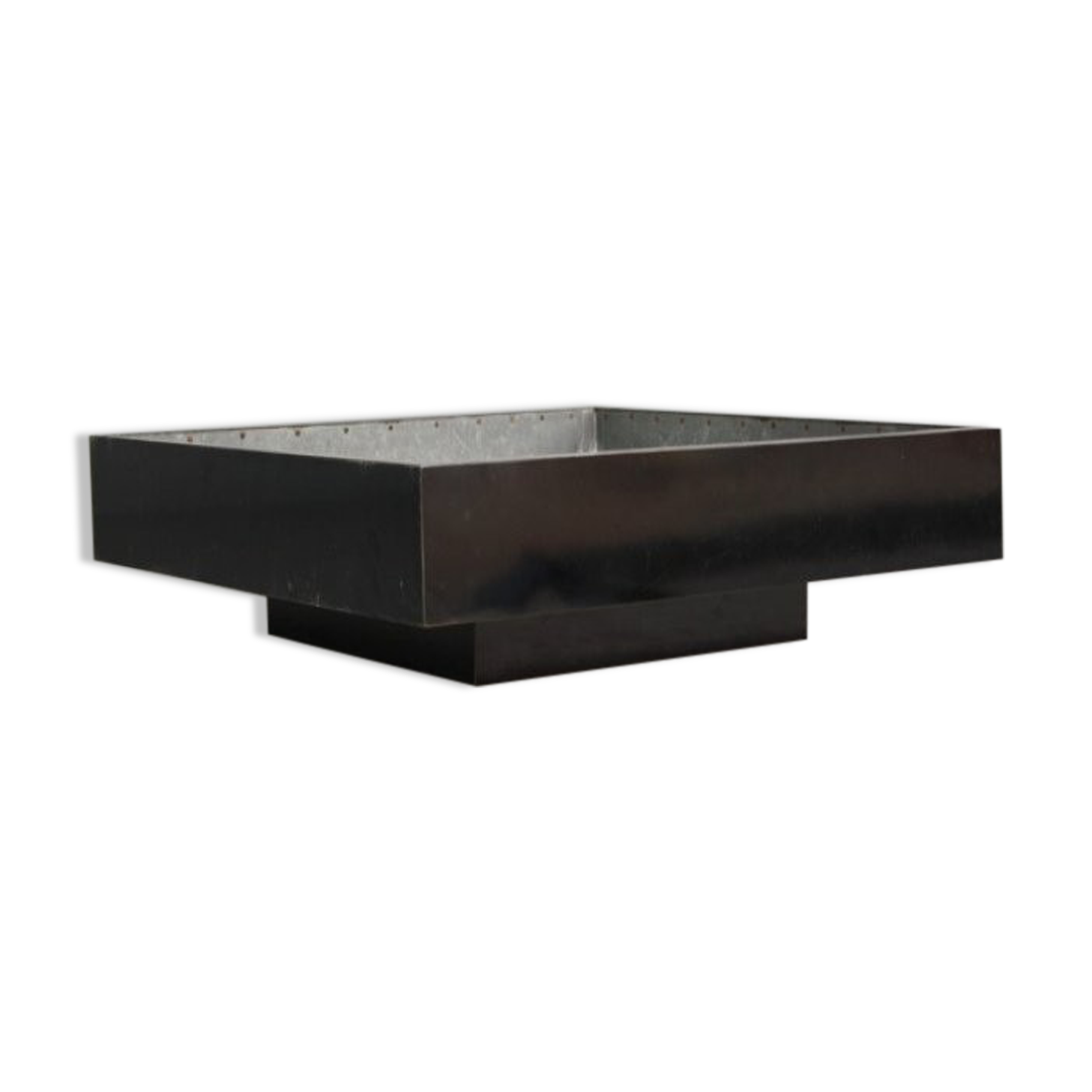Planter wooden lacquered black design 1970