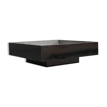Planter wooden lacquered black design 1970