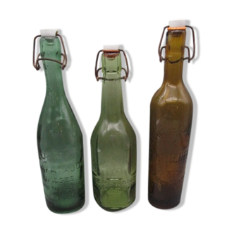 Set of 3 old bottles