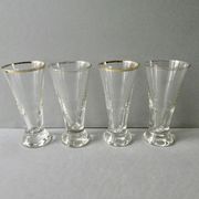 4 verres de bistrot, à pastis, à Ricard, années 40