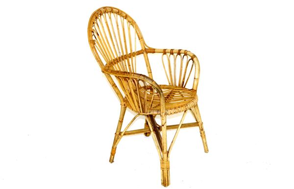 fauteuil en rotin, Suède, 1960