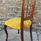 Pair of Louis Philippe chairs, wood and yellow ochre velvet, vintage, 60s