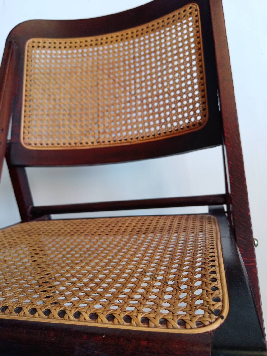 Vintage rattan folding chair