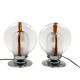 Toni Zuccheri, Set of 2 of Murano glass lamps, Mazzega, Murano Italy 1970